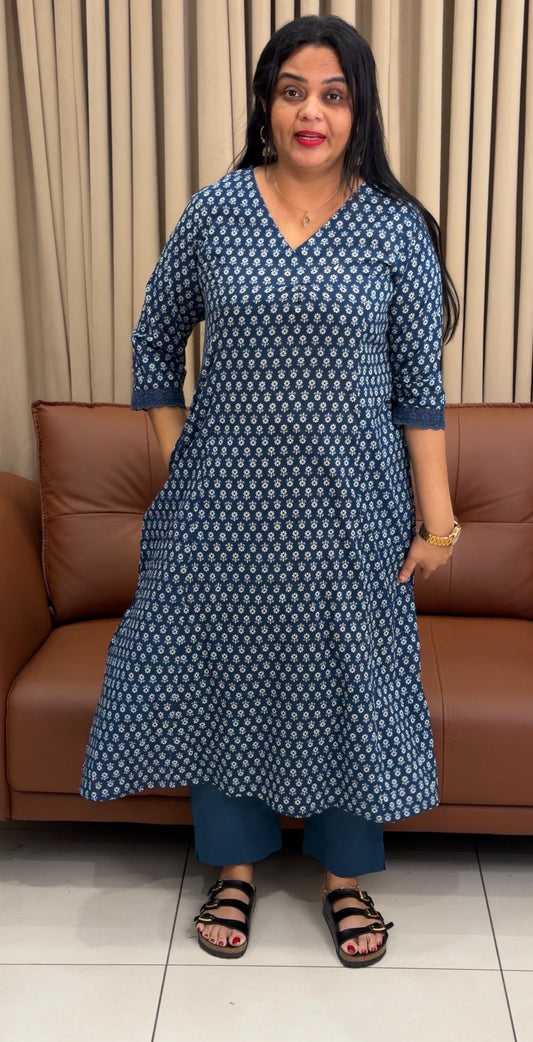 PRINTED COTTON TOP AND BOTTOM - IHA 34499