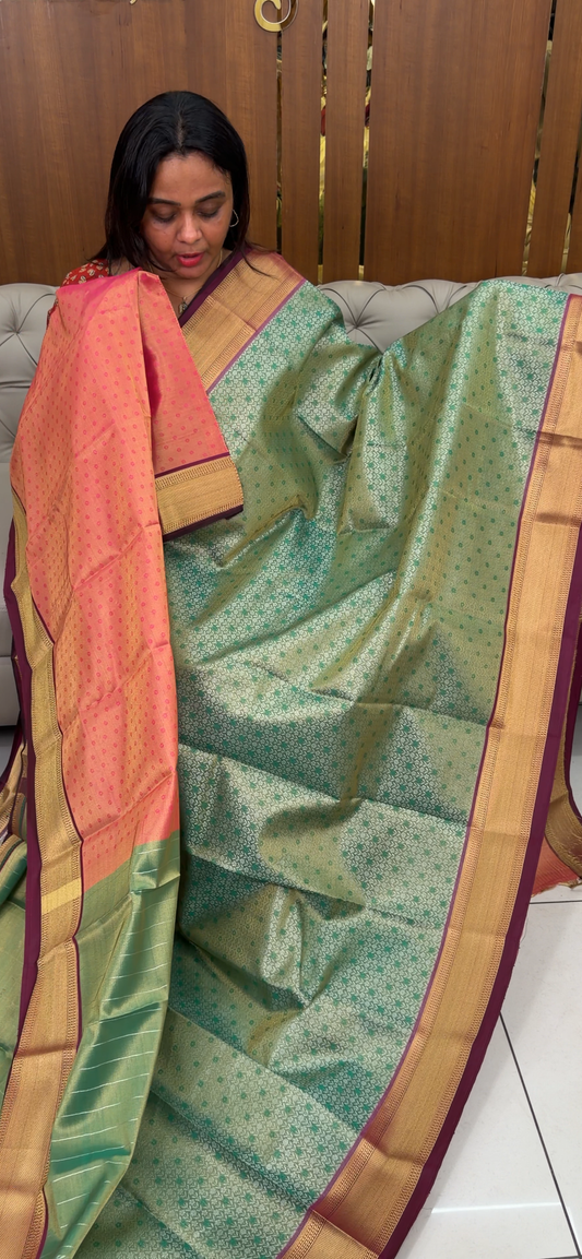 SEMI BROCADE SAREES - IHA 28959
