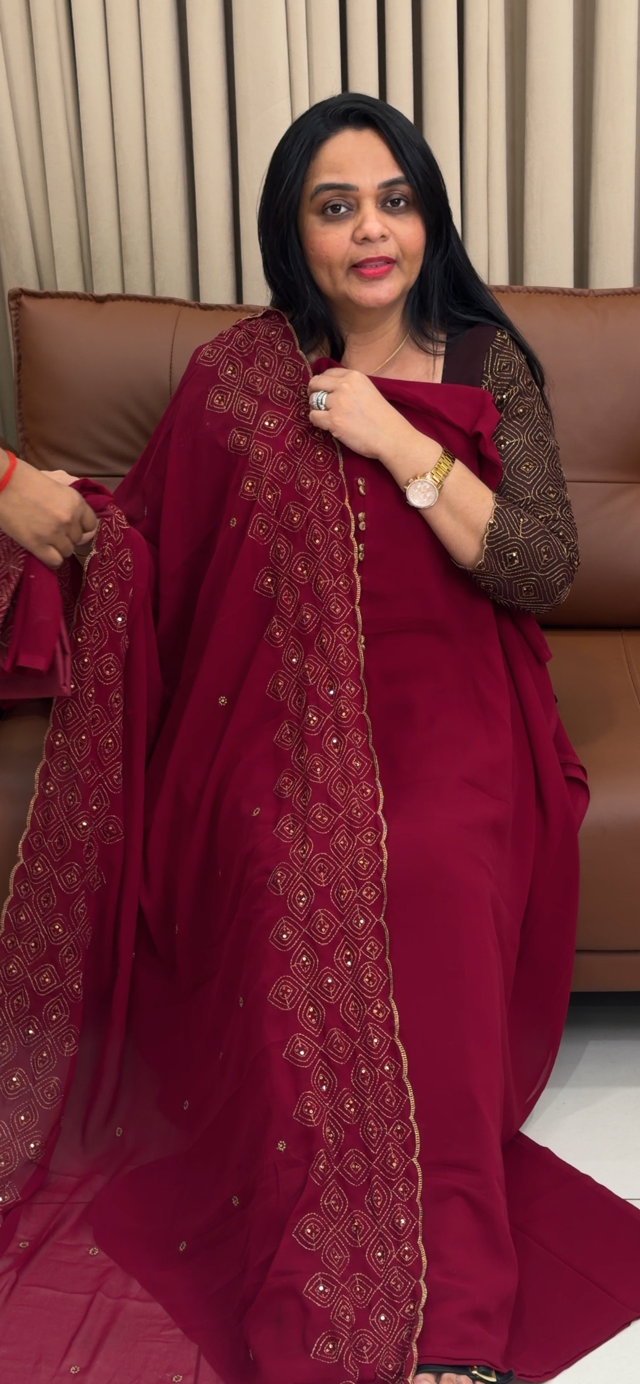 FAUX GEORGETTE UNSTITCHED SALWAR SUITS - IHA 34781
