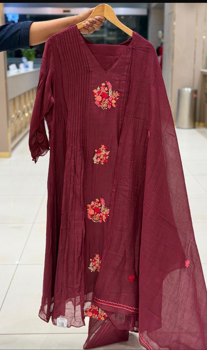 PARTY WEAR TOP,BOTTOM AND DUPATTA - IHA 35423