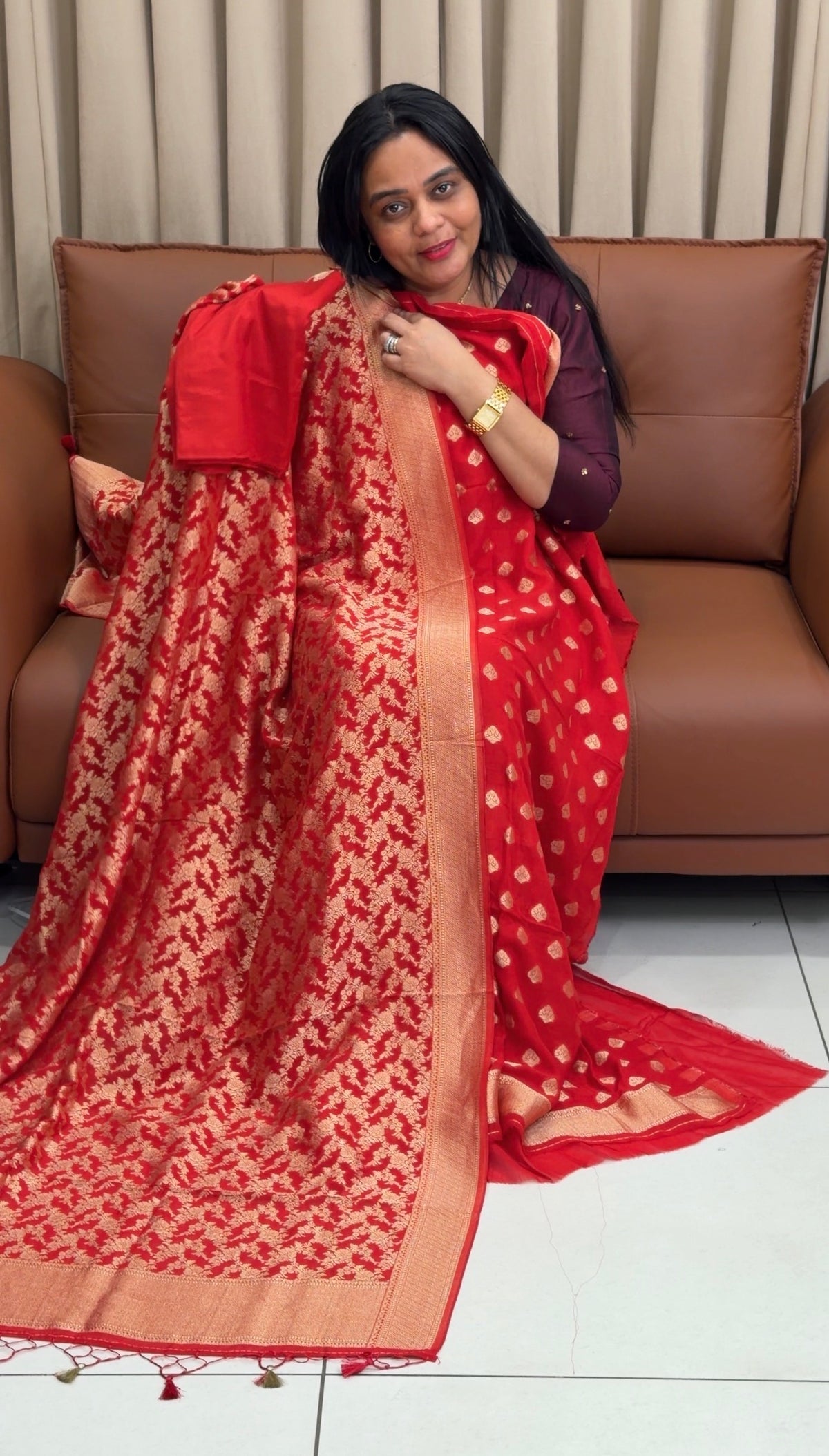 GEORGETTE BANARASI UNSTITCHED SALWAR SUITS - IHA 35298