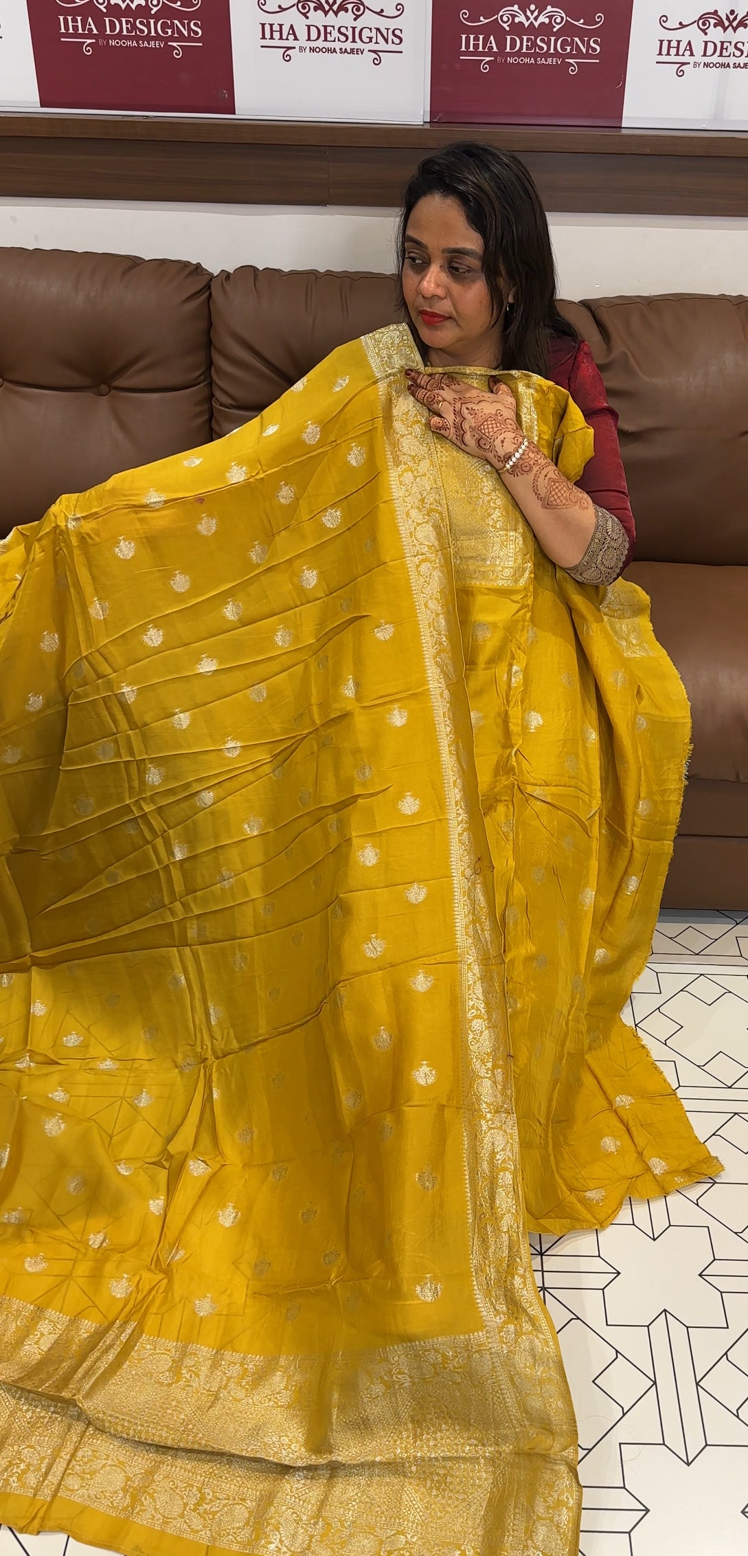 SILK BANARSI UNSTITCHED SALWAR SUITS - IHA 23708