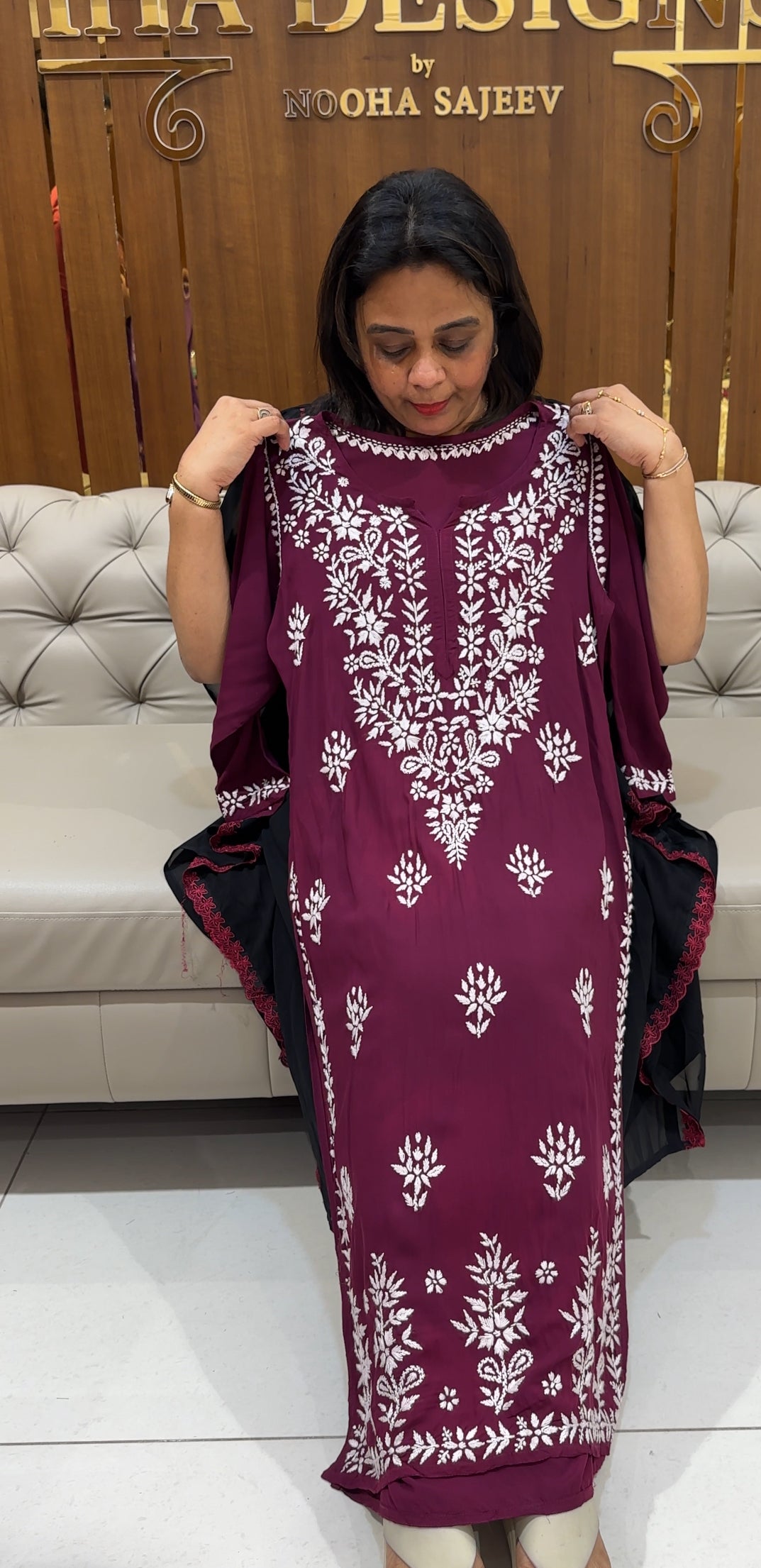 LUCKNOWI CHIKANKARI TOPS - IHA 24882
