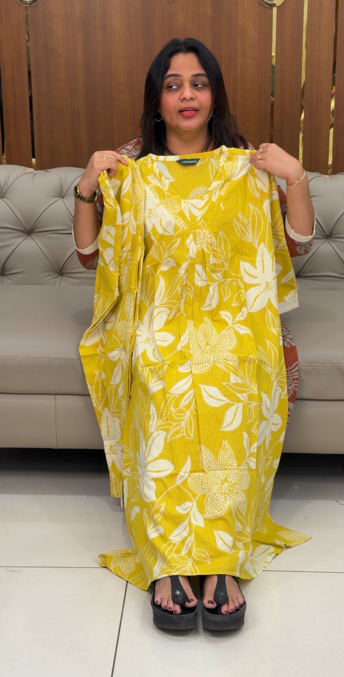 PRINTED COTTON ALINE TOP AND BOTTOM - 28927