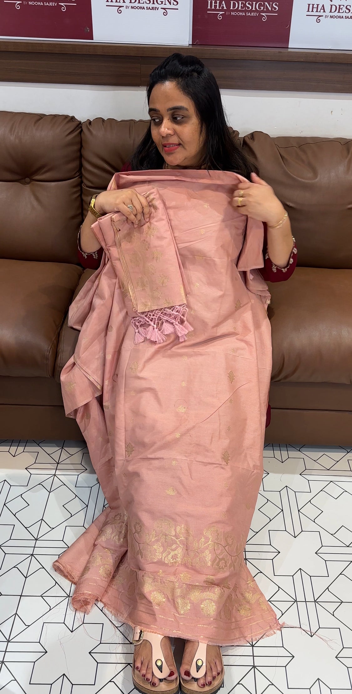 BANARASI UNSTITCHED SALWAR SUITS - IHA 28109