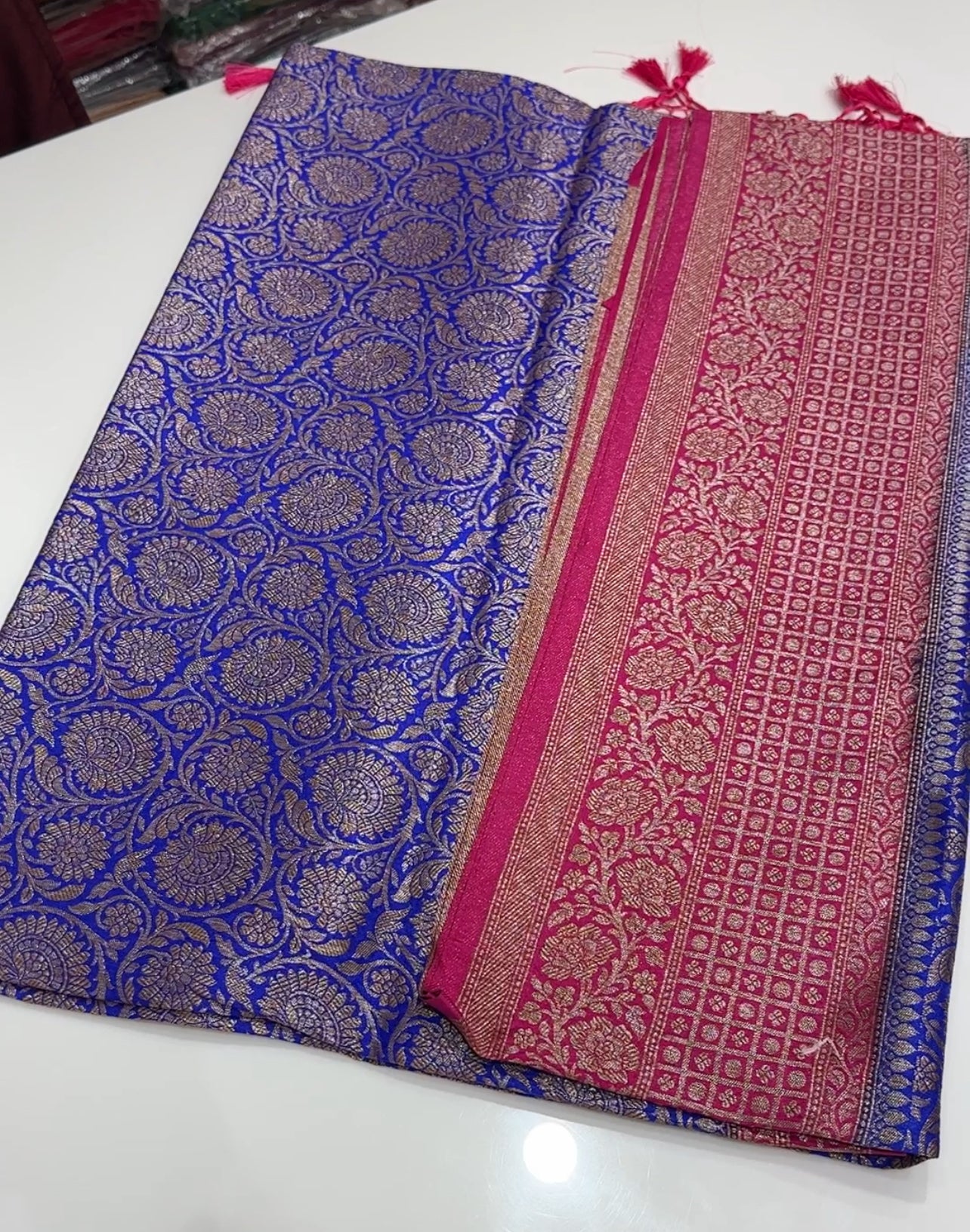 SEMI KATAN SAREES  - IHA 15234