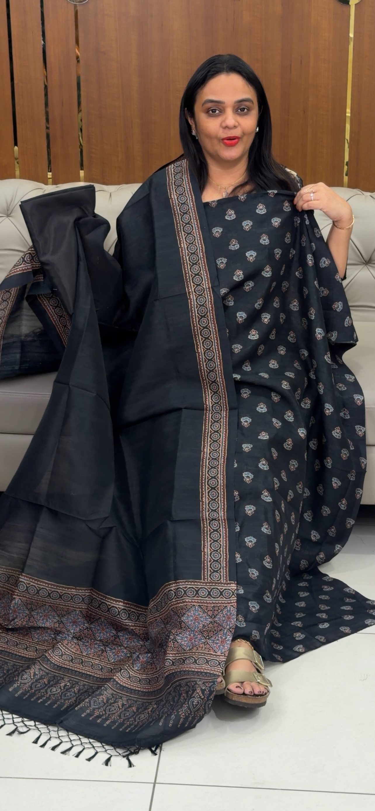 SEMI DUPION UNSTITCHED SALWAR SUITS - IHA 32410