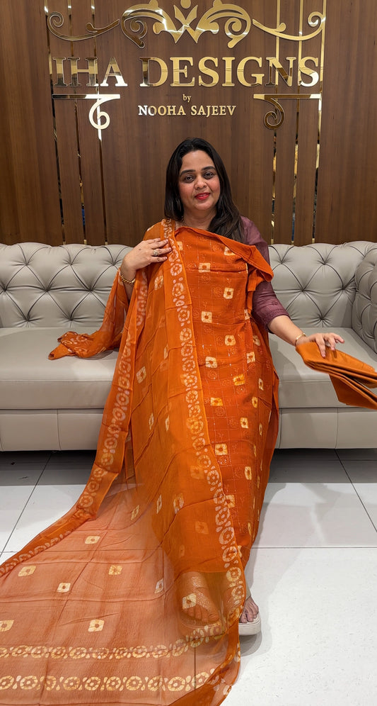 VISCOSE GEORGETTE UNSTITCHED SALWAR SUITS - IHA 23162