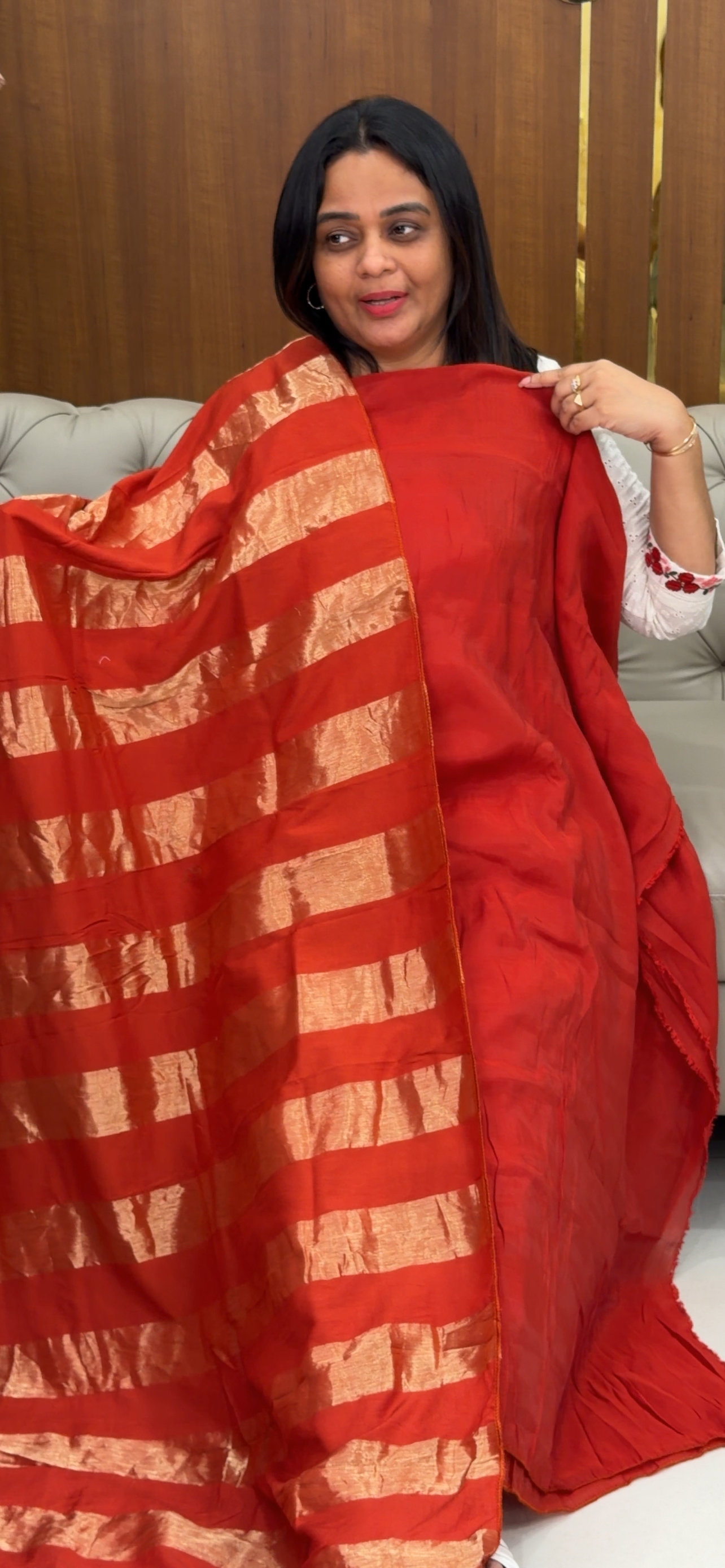 MALAI CHANDERI UNSTITCHED SALWAR SUITS - IHA 29366