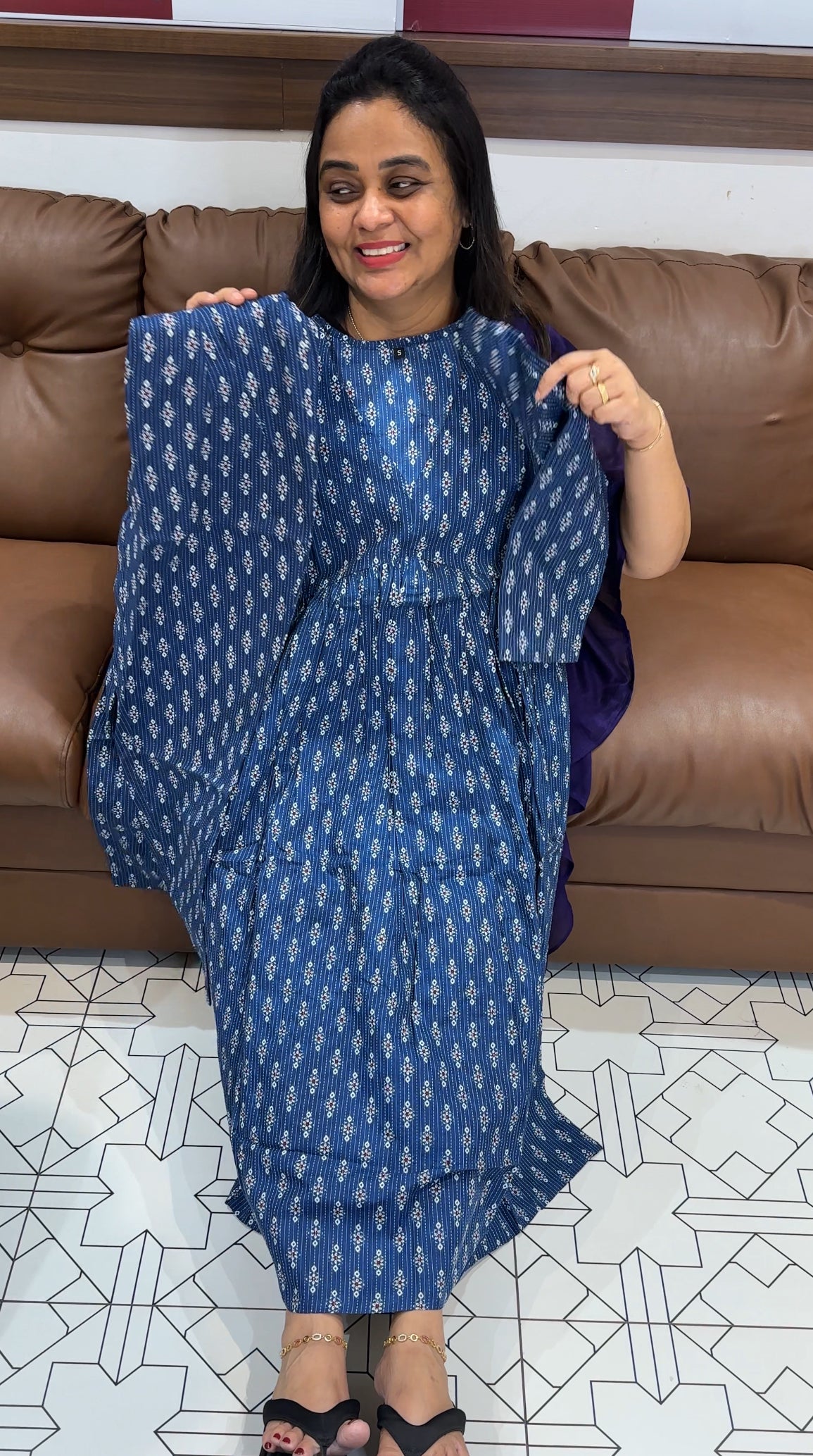 PRINTED LONG TOP AND BOTTOM - IHA 28068