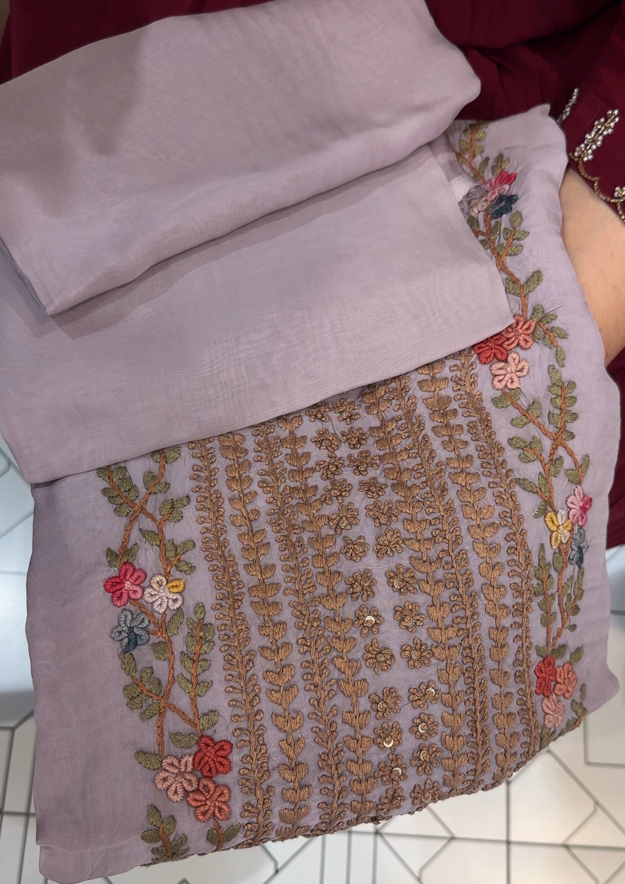 VISCOSE ORGANZA UNSTITCHED SALWAR SUITS - IHA 28069