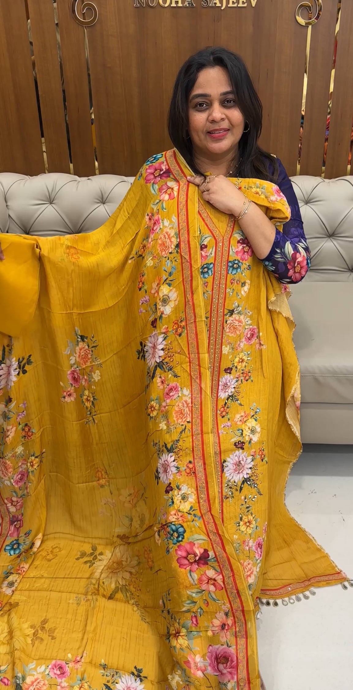 FORWARD PRINTED LINEN UNSTITCHED SALWAR SUITS - IHA 26864