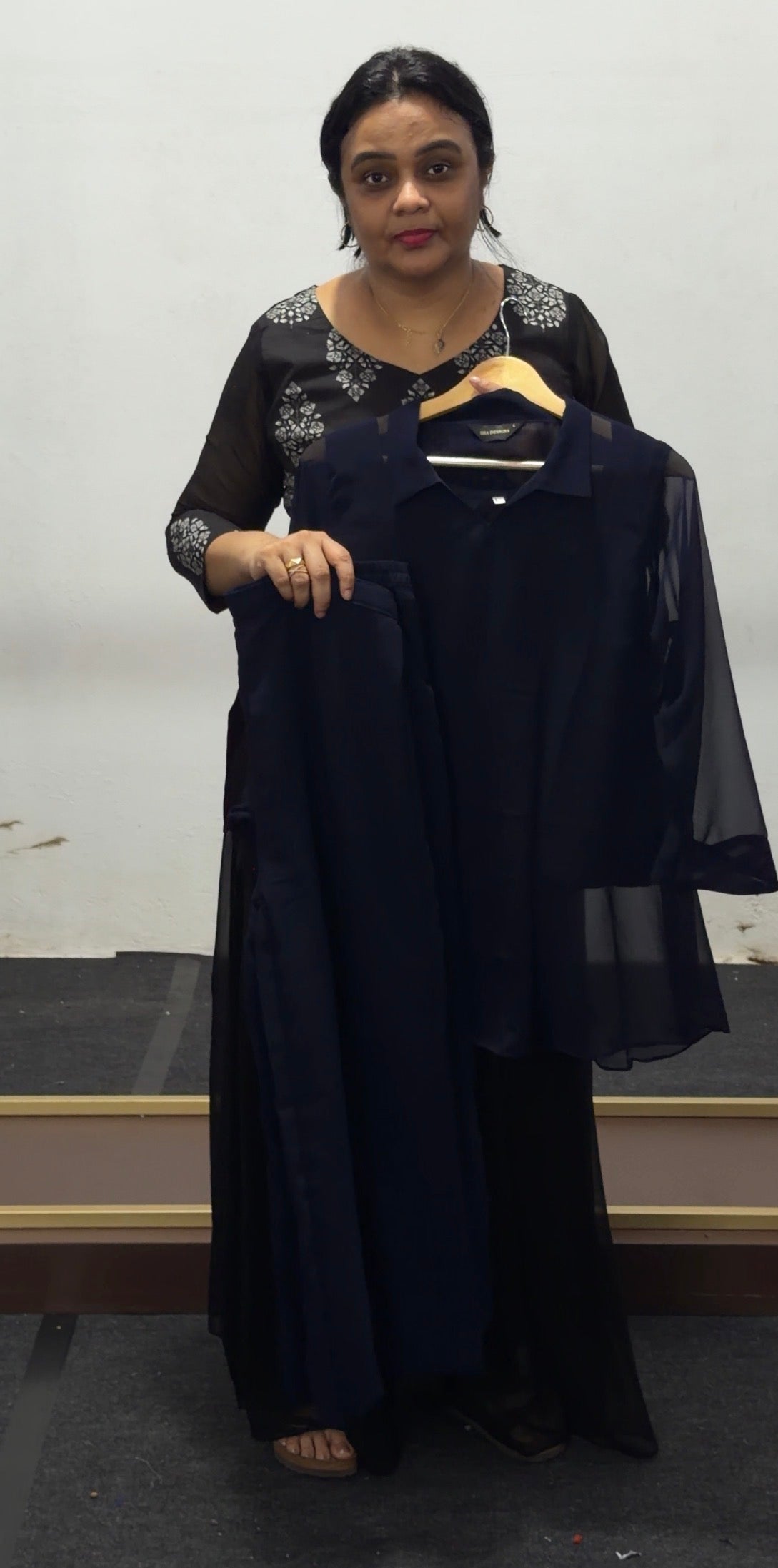 IHA'S IN-HOUSE GEORGETTE CO-ORDS SETS - IHA 36070