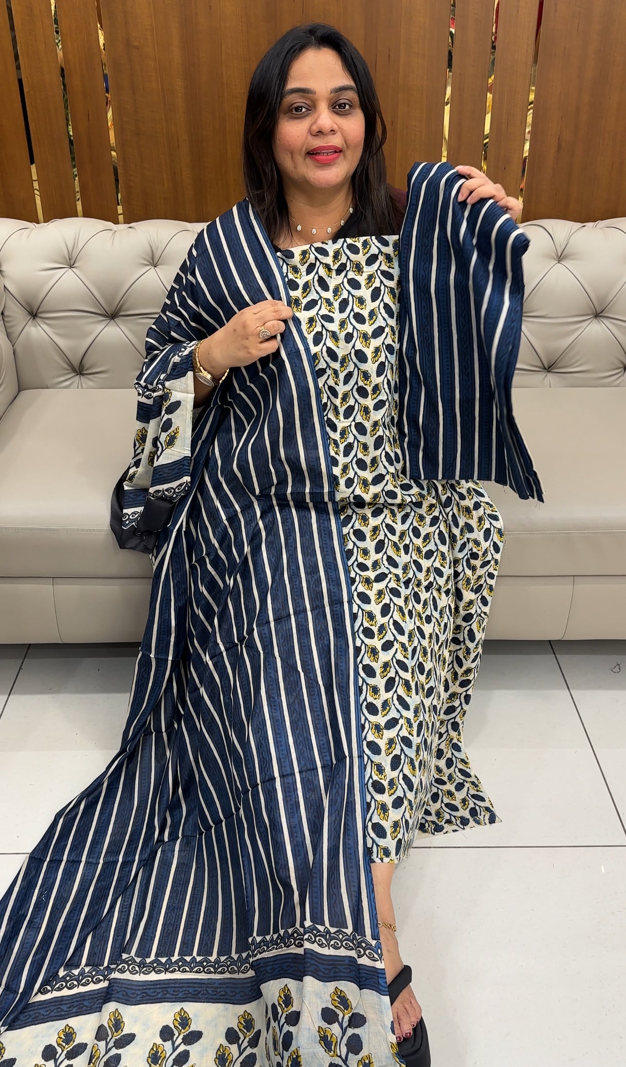 COTTON UNSTITCHED SALWAR SUITS - IHA 28435