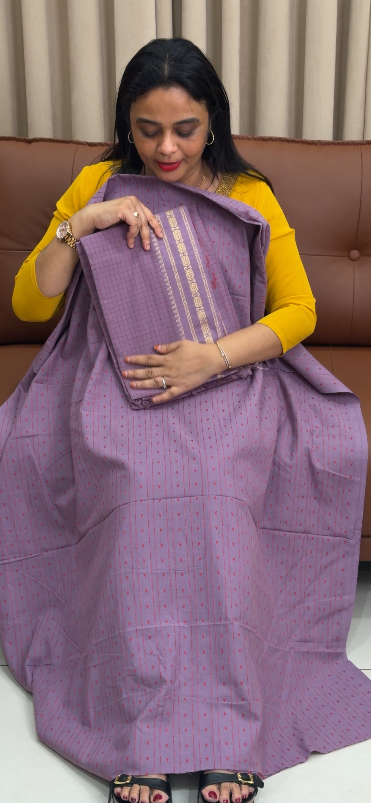 JAMDANI UNSTITCHED SALWAR SUITS - IHA 33945