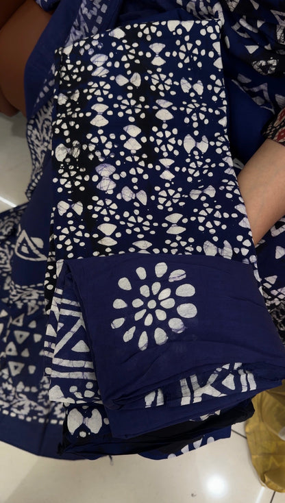 BATIK PRINTED UNSTITCHED SALWAR SUITS - IHA 35203