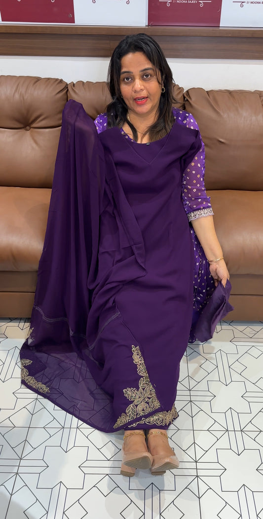 PARTY WEAR TOP, BOTTOM AND DUPATTA - IHA 25443