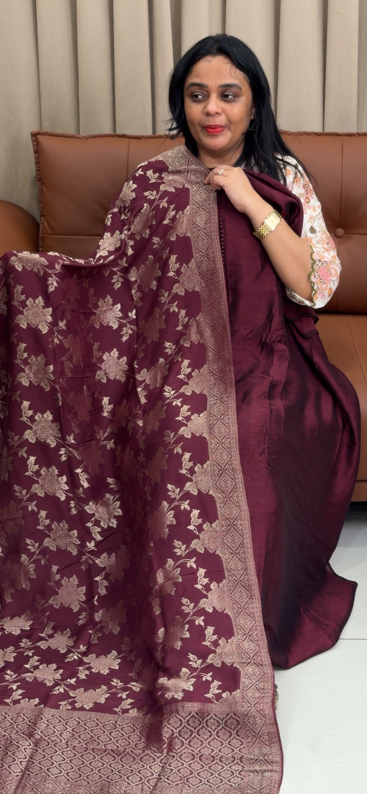 SEMI RAW SILKS UNSTITCHED SALWAR SUITS - IHA 35891