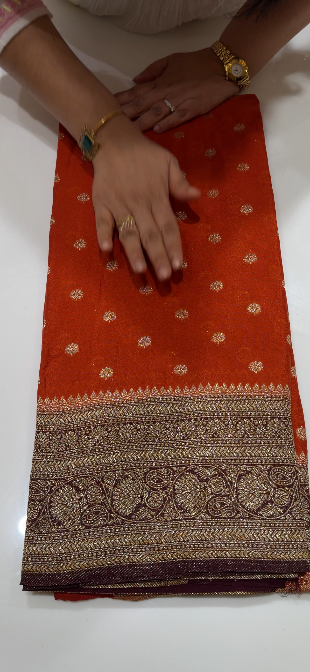 SEMI BANARASI SAREES - IHA 34535