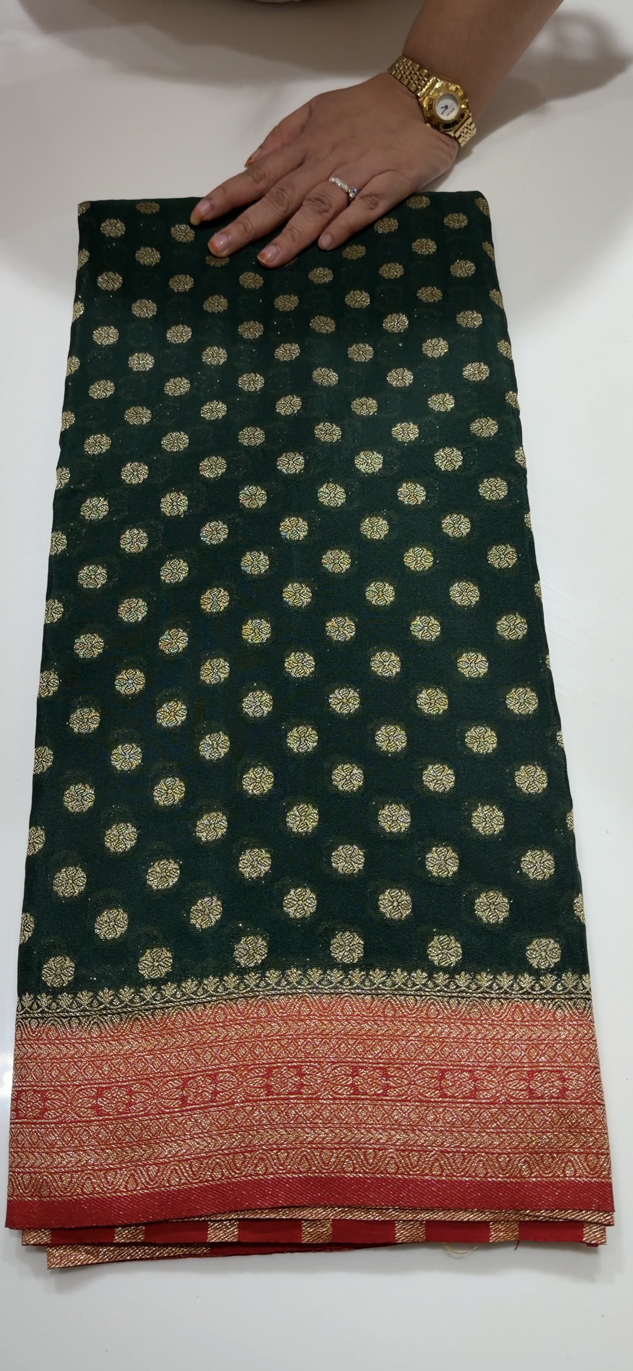 SEMI BANARASI SAREES - IHA 34535