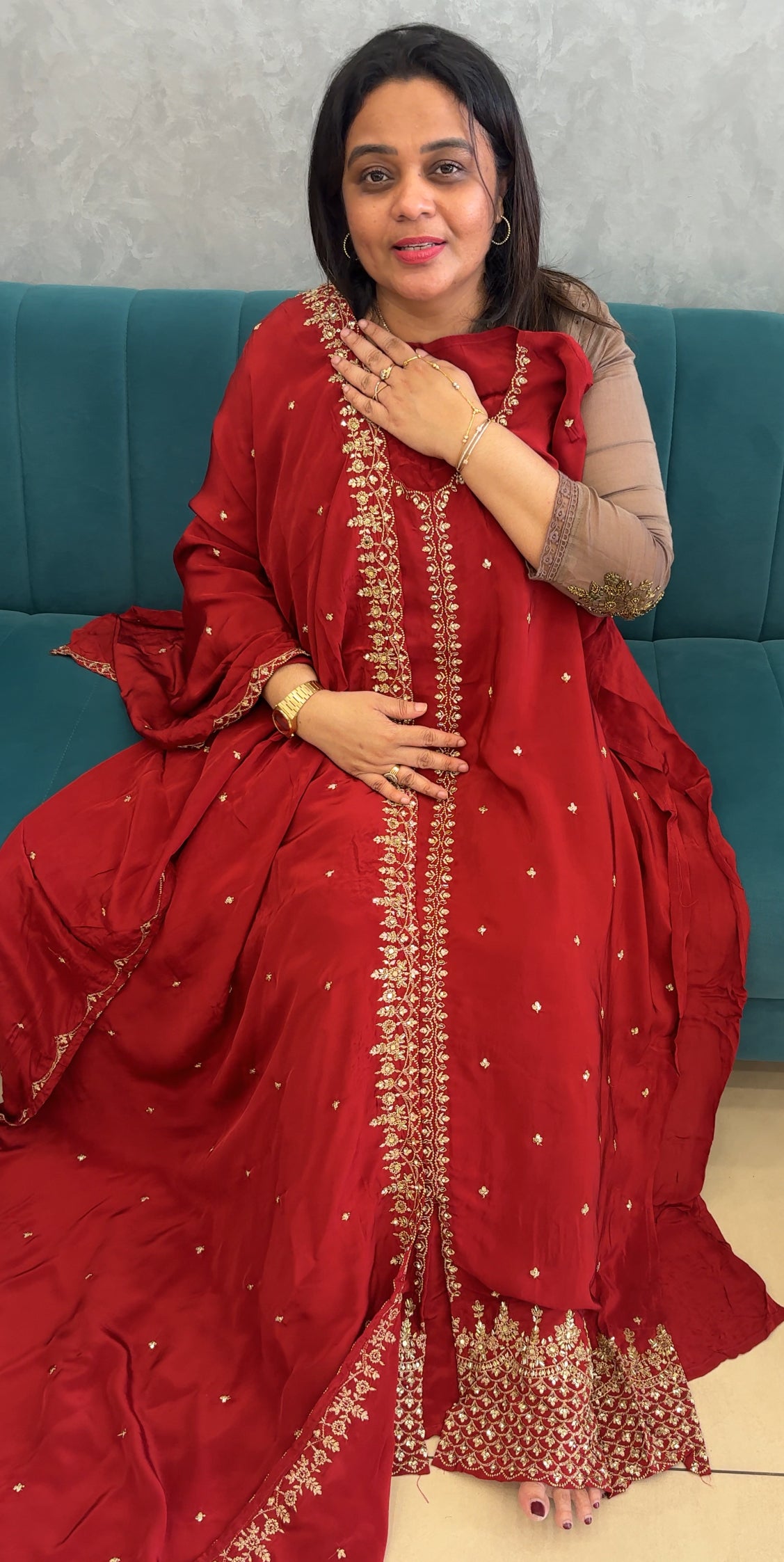 CRAPE SILK UNSTITCHED SALWAR SUITS - IHA 26823