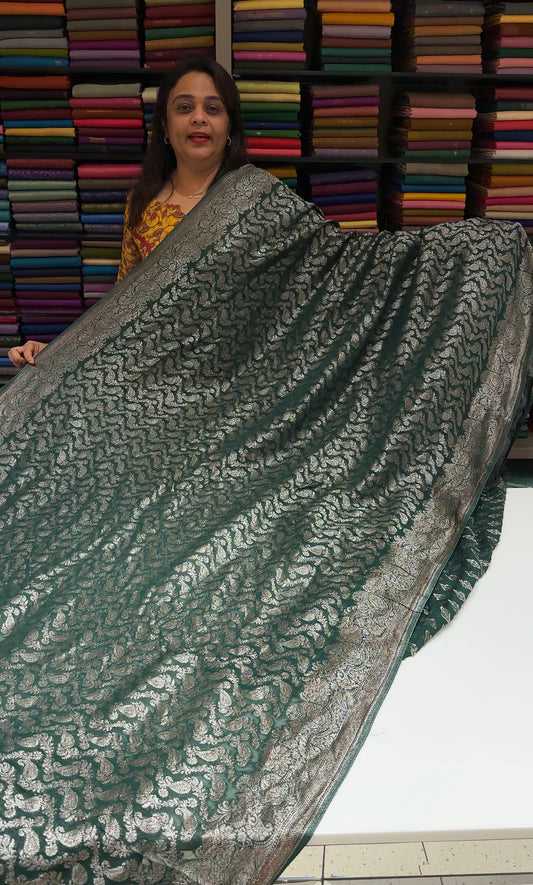 VISCOSE GEORGETTE SAREES - IHA 24831