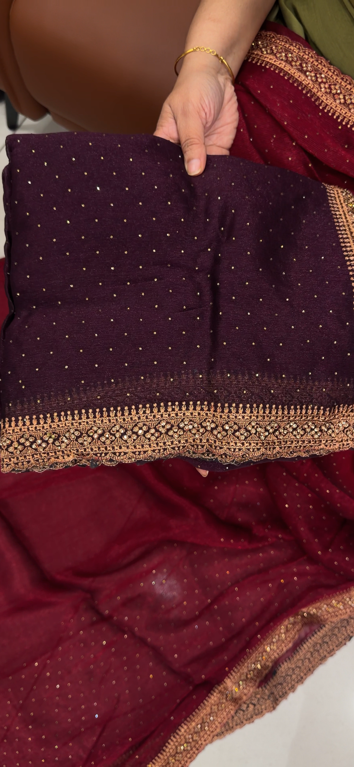 VELVET ORGANZA SAREES -  IHA 35362