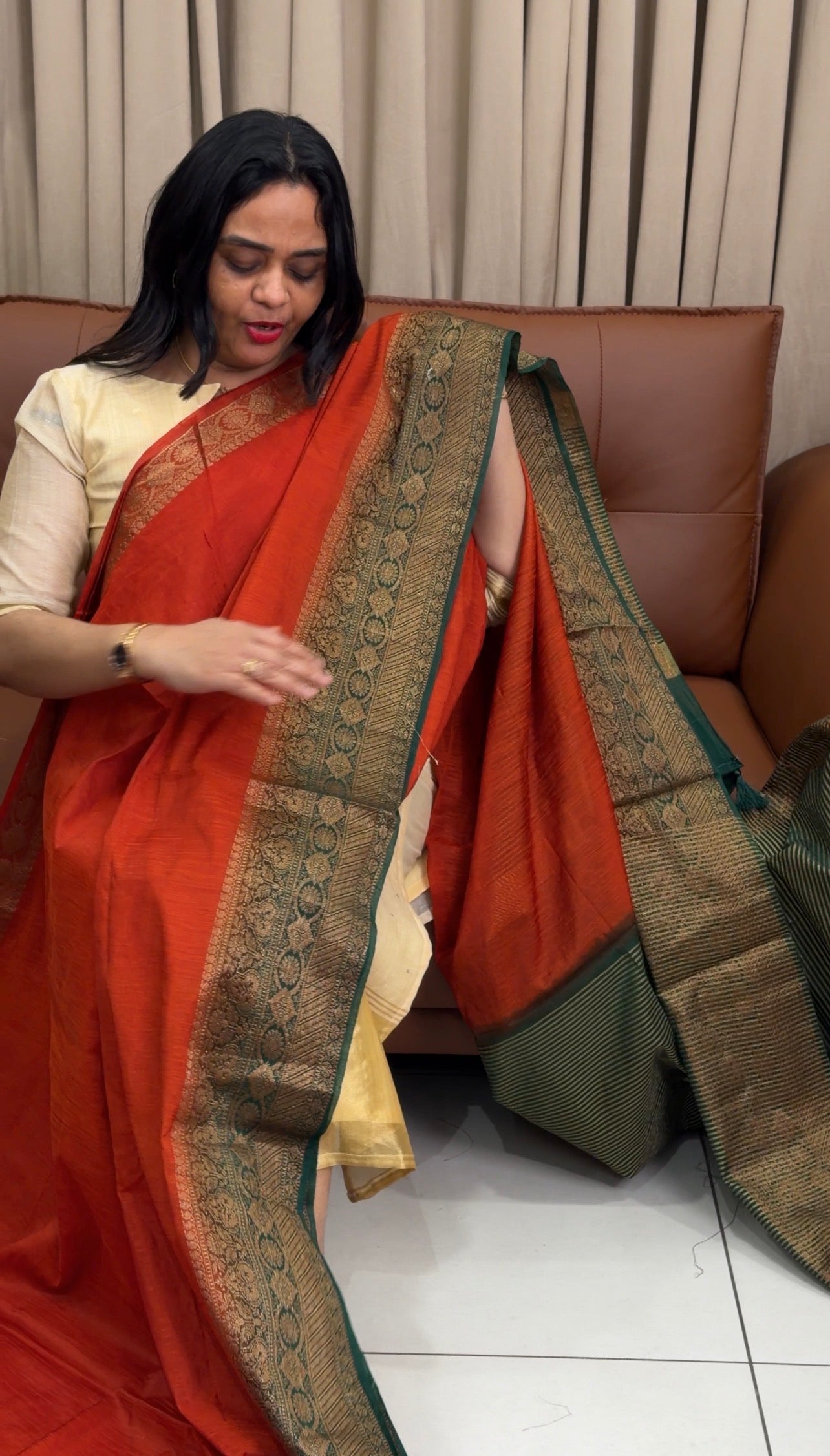 SEMI DUPION SAREES - IHA 33778