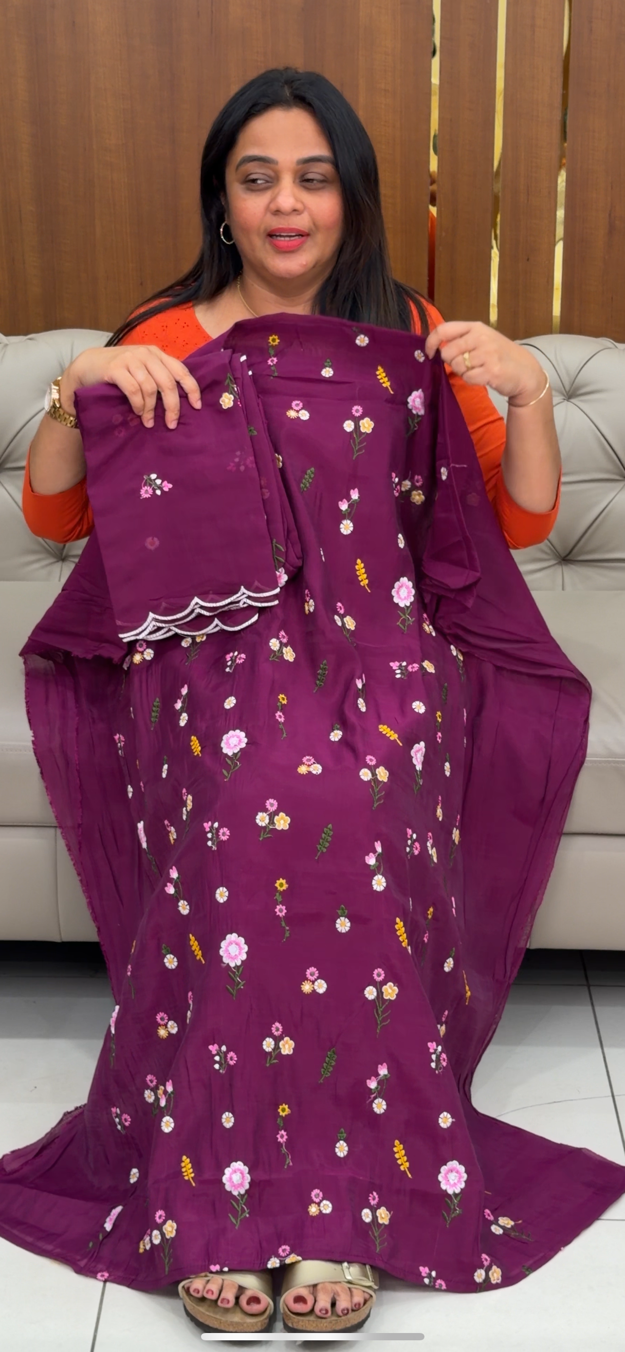 MALAI CHANDERI UNSTITCHED SALWAR SUITS - IHA 29966