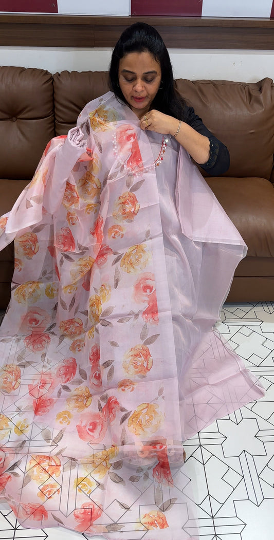 ORGANZA UNSTITCHED SALWAR SUITS - IHA 28129