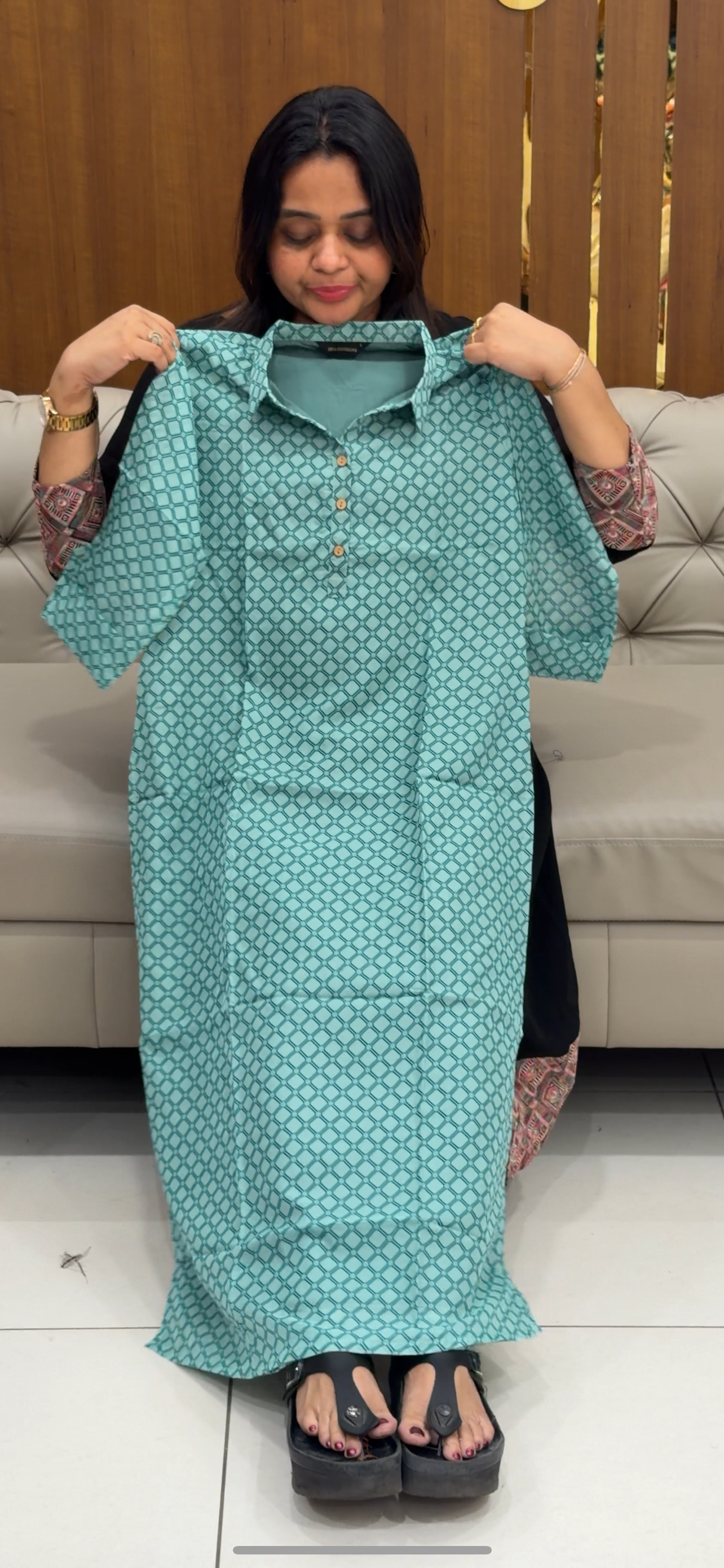 SOFT ORGANZA LONG TOPS - IHA 28773