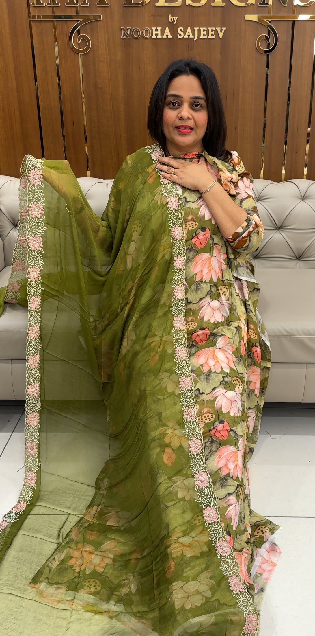 FORWARD PRINTED UNSTITCHED SALWAR SUITS - IHA 25321