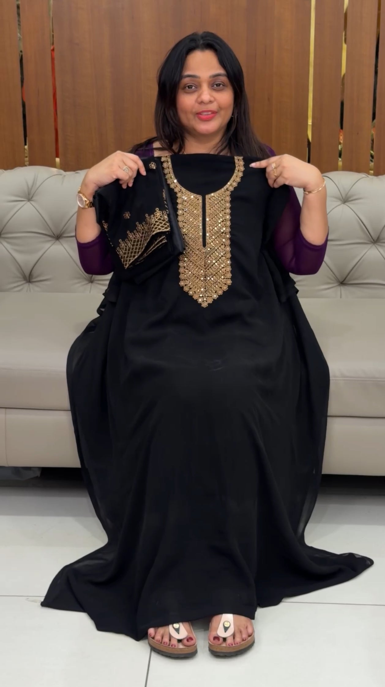 FAUX GEORGETTE UNSTITCHED SALWAR SUITS - IHA 29188