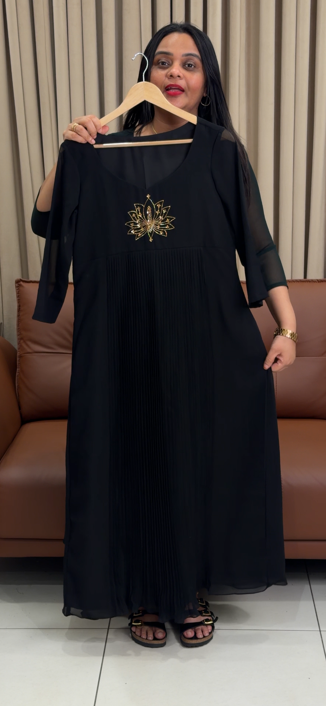 IHA'S IN-HOUSE FAUX GEORGETTE ALINE TOPS - IHA 34696