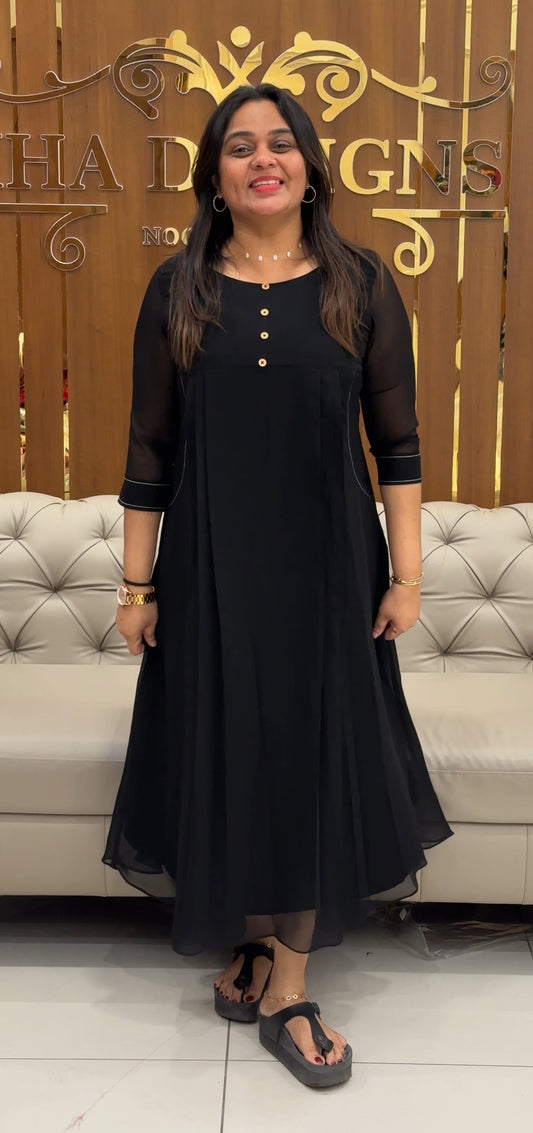 IHA'S IN-HOUSE GEORGETTE ALINE TOPS - IHA 28294