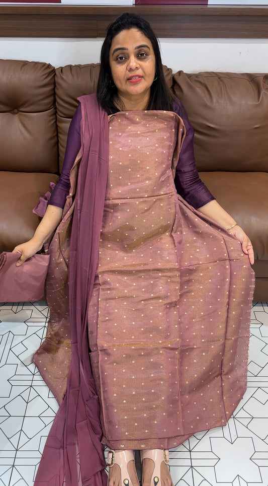 TISSUE UNSTITCHED SALWAR SUITS - IHA 28023