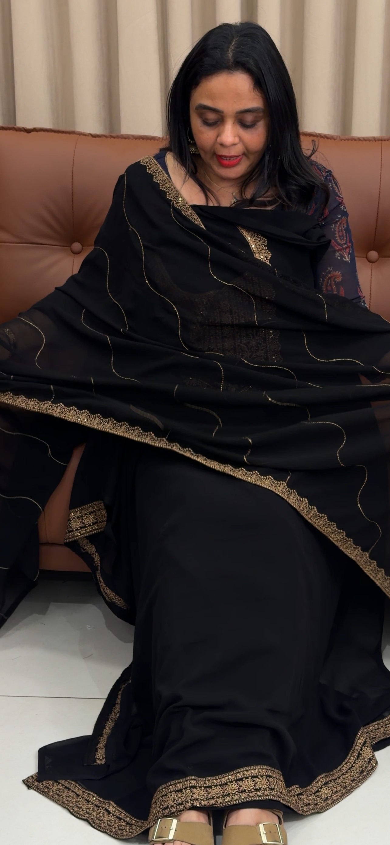 FAUX GEORGETTE UNSTITCHED SALWAR SUITS - IHA 33576