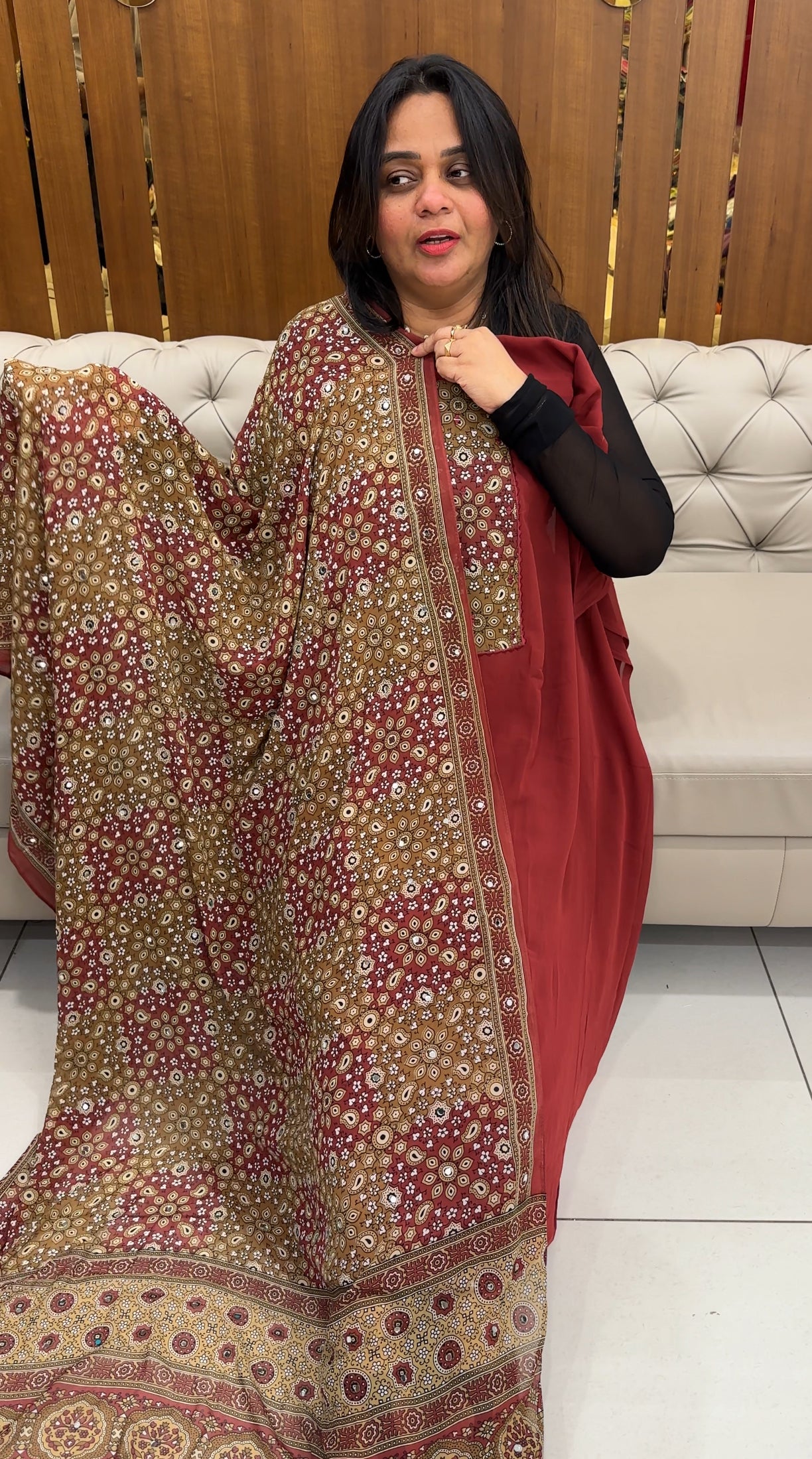 FAUX GEORGETTE UNSTITCHED SALWAR SUITS - IHA 28400