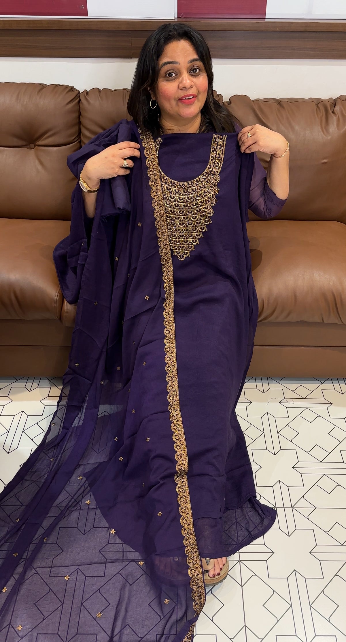 SEMI RAW SILK UNSTITCHED SALWAR SUITS - IHA 27153
