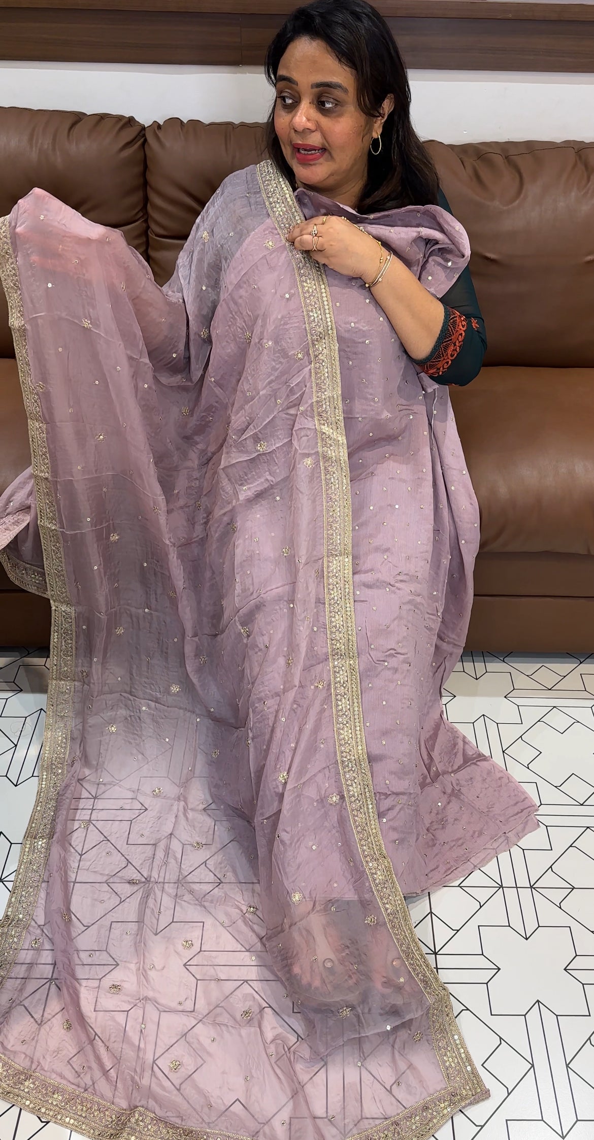 PLATINUM CHIFFON UNSTITCHED SALWAR SUITS - IHA 26271