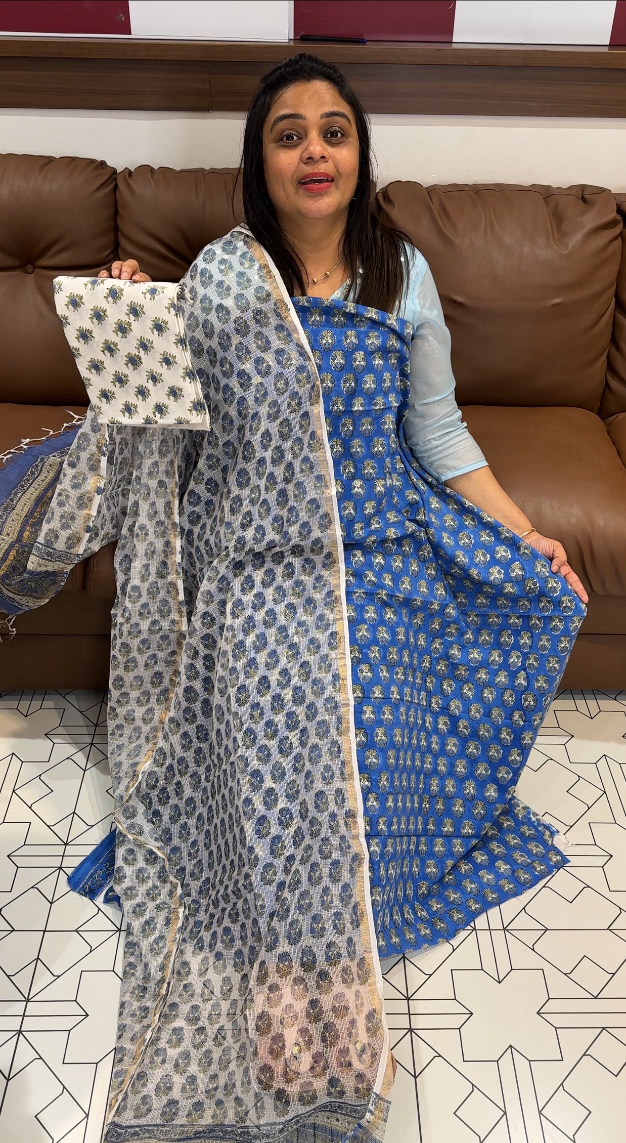 COTTON PRINTED UNSTITCHED SALWAR SUITS - IHA 27745