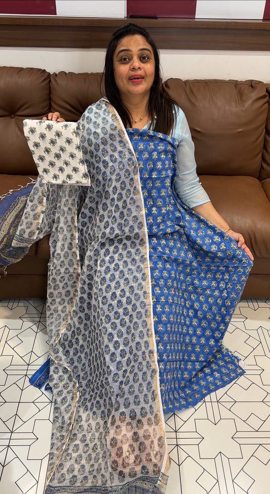 COTTON PRINTED UNSTITCHED SALWAR SUITS - IHA 27745