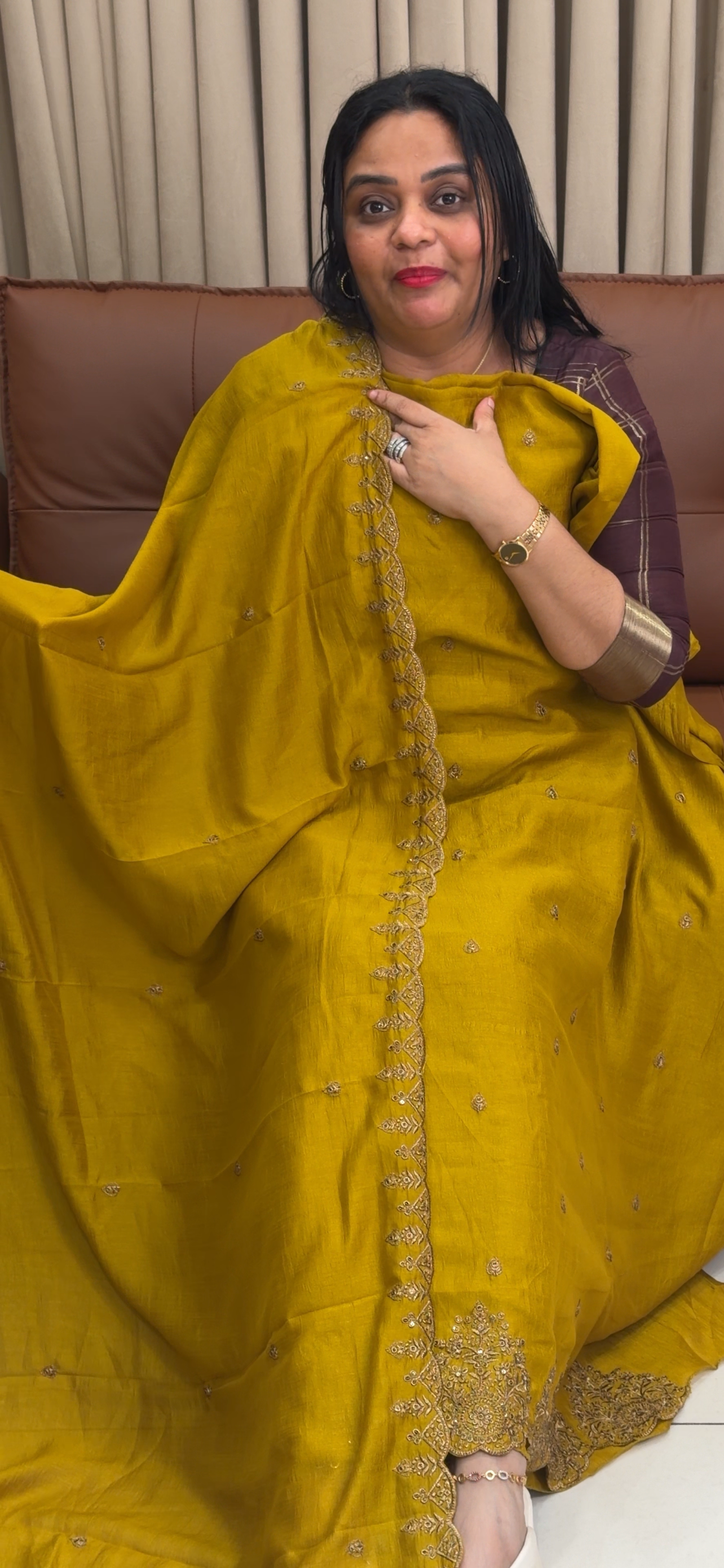 SEMI RAW SILK UNSTITCHED SALWAR SUITS - IHA 34652