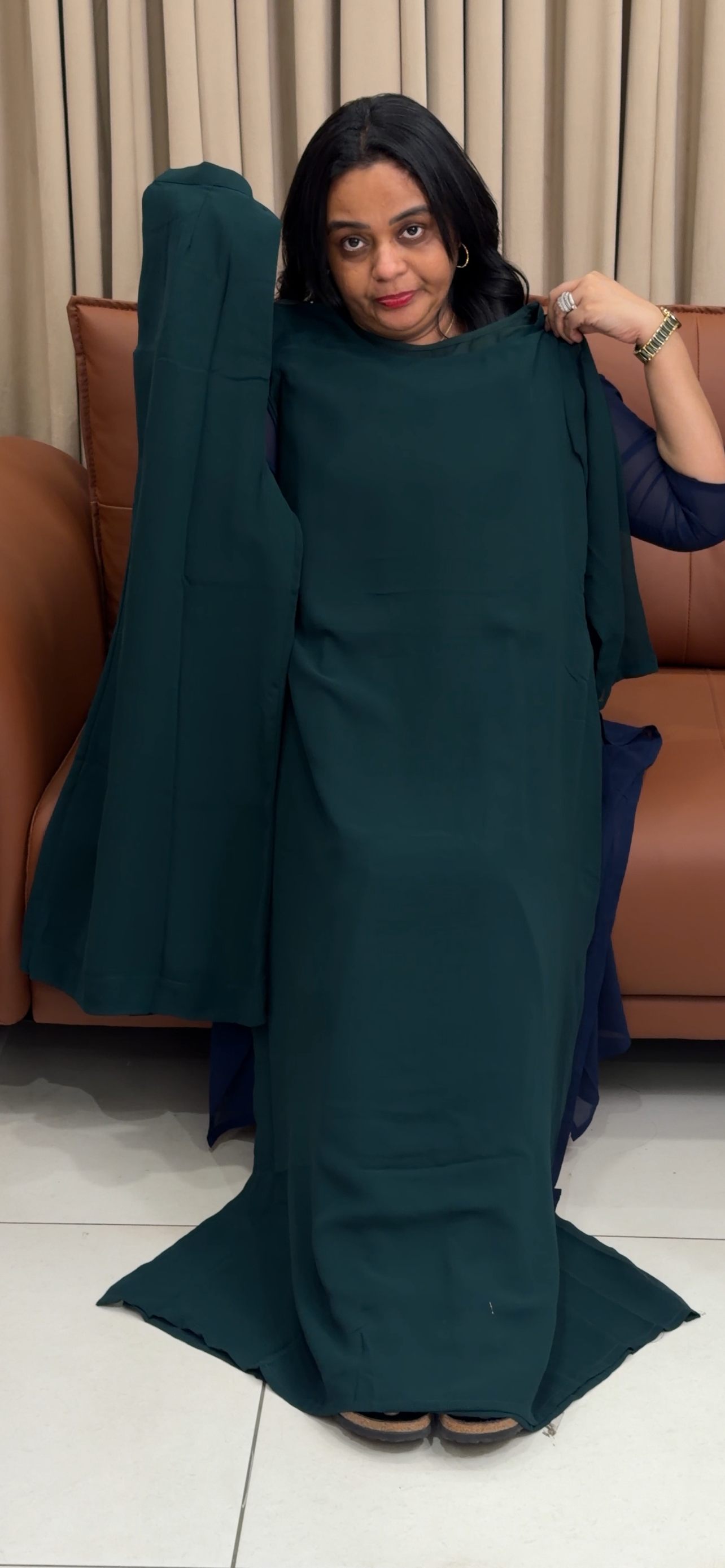 IHA;S IN-HOUSE FAUX GEORGETTE CO-ORDS SETS - IHA 35076