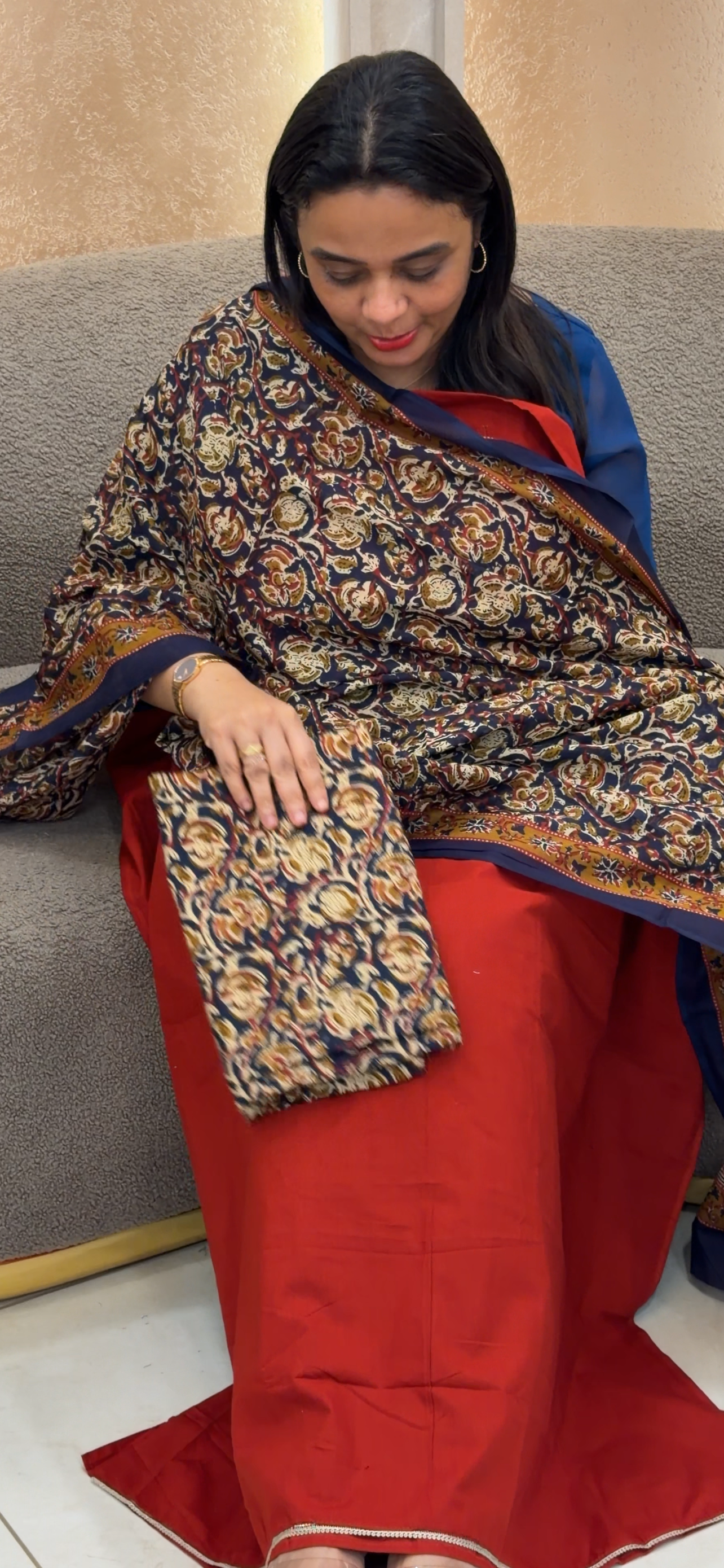 COTTON UNSTITCHED SLAWAR SUITS - IHA 33093