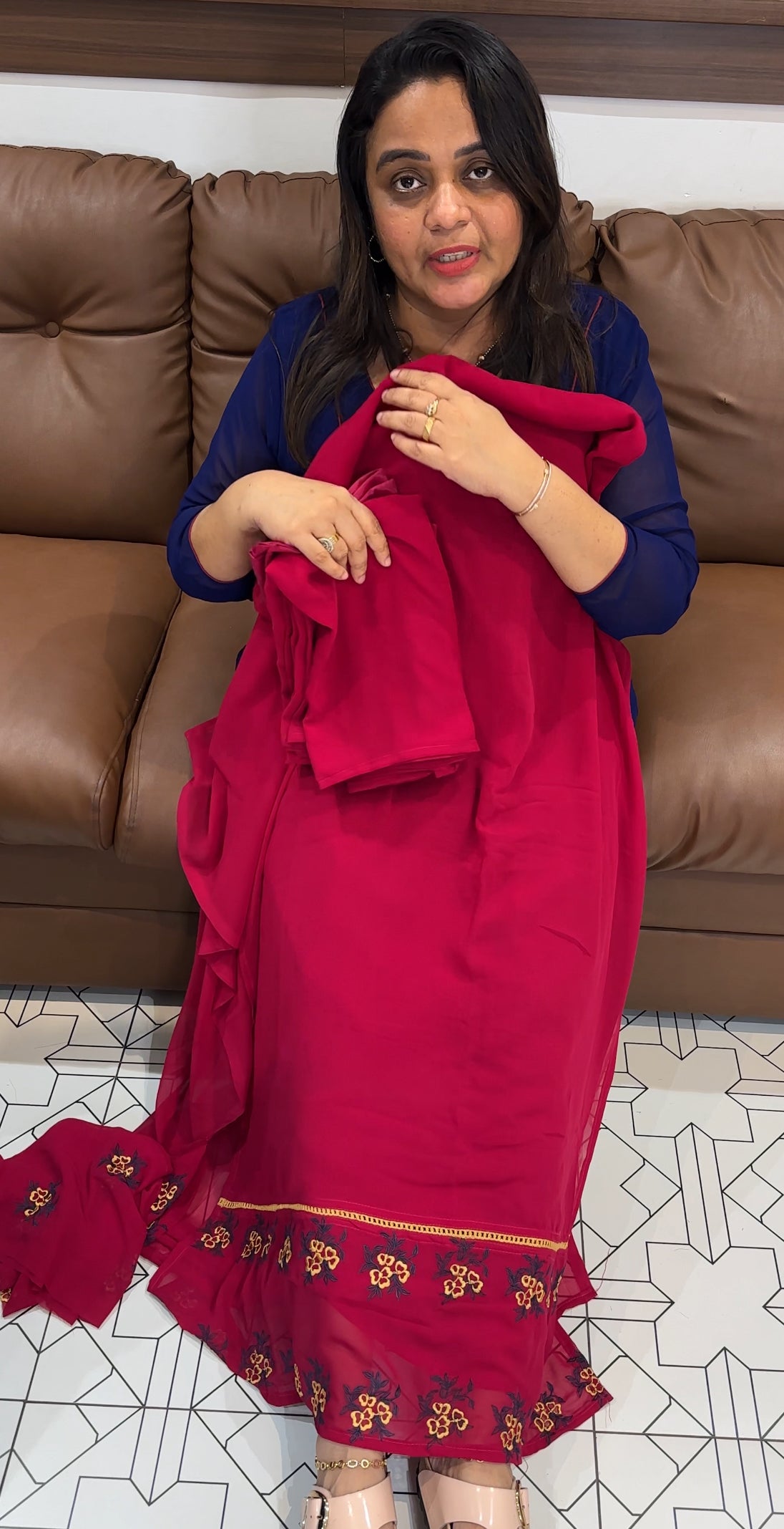 GEORGETTE UNSTITCHED SALWAR SUITS - IHA 27898