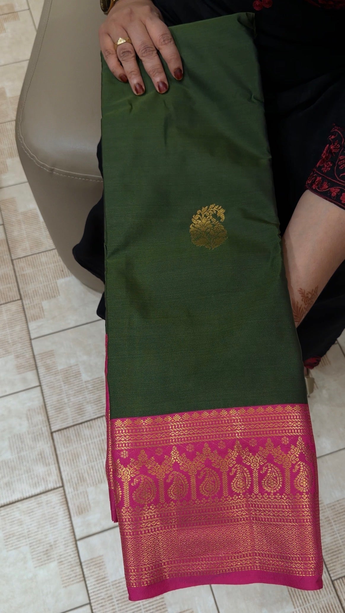 SEMI KANCHIPURAM SILK SAREES - IHA 31387
