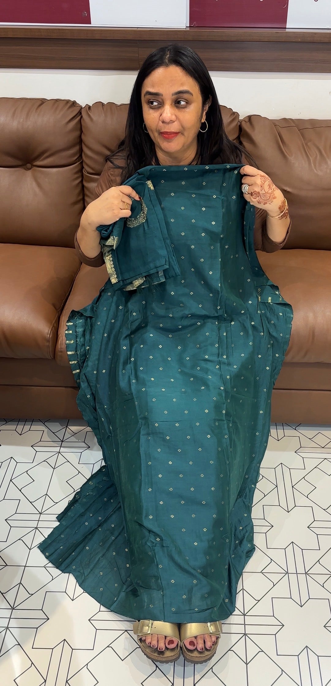 FORWARD MUL CHANDERI UNSTITCHED SALWAR SUITS - IHA 35147