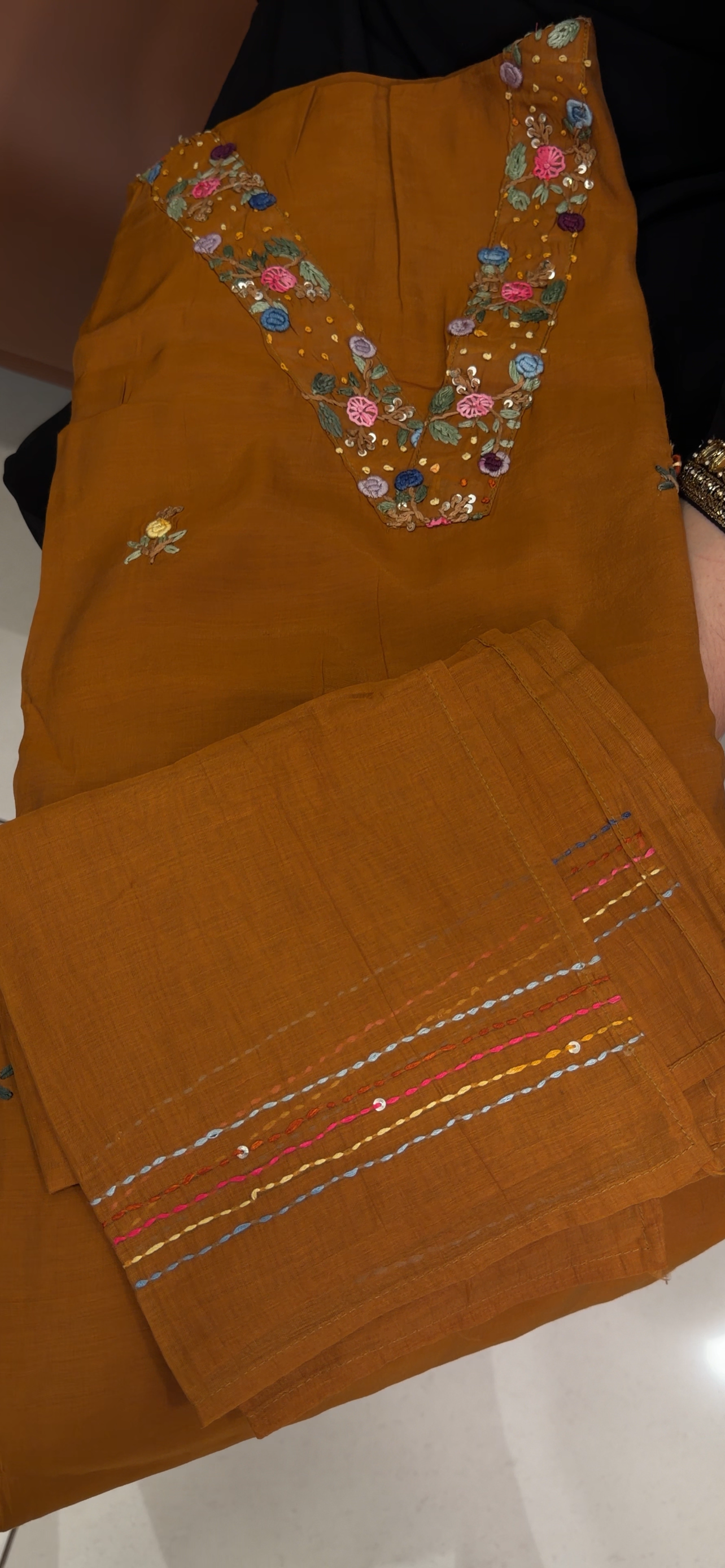 MALAI CHANDERI UNSTITCHED SALWAR SUITS - IHA 34631
