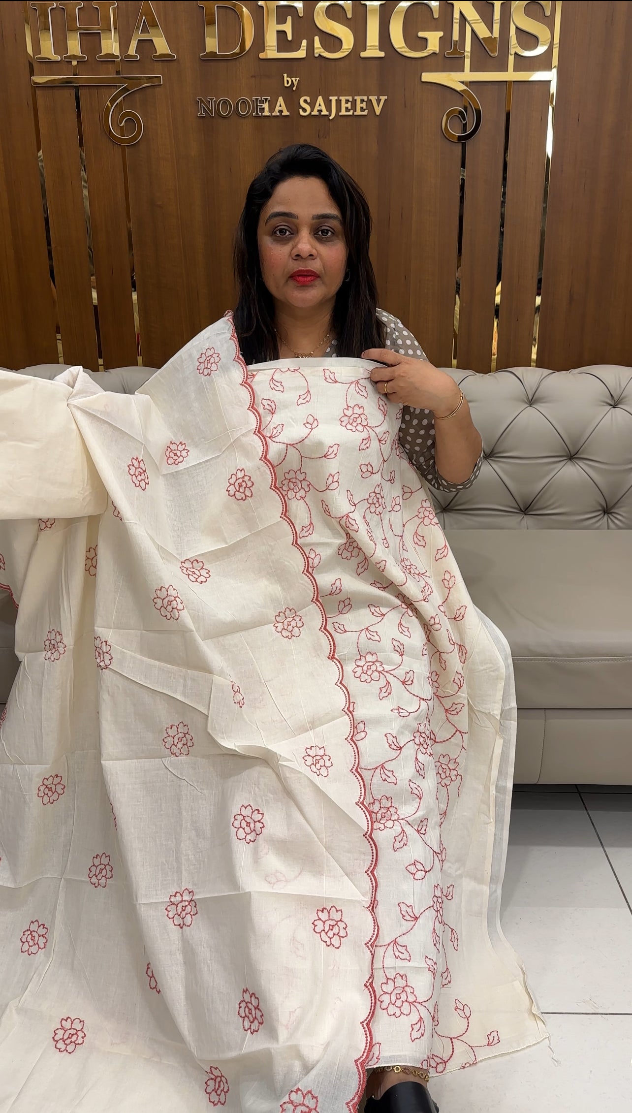 MUL MUL COTTON UNSTITCHED SALWAR SUITS - IHA 25328